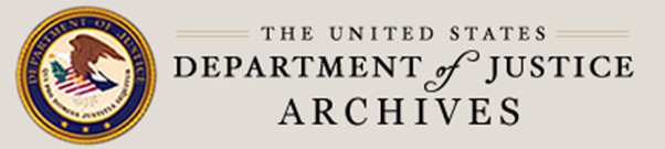 USDOJ Archieves Banner