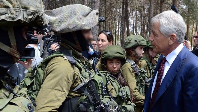 United States Secretary Of Defense Hagel and Israel Defense Forces