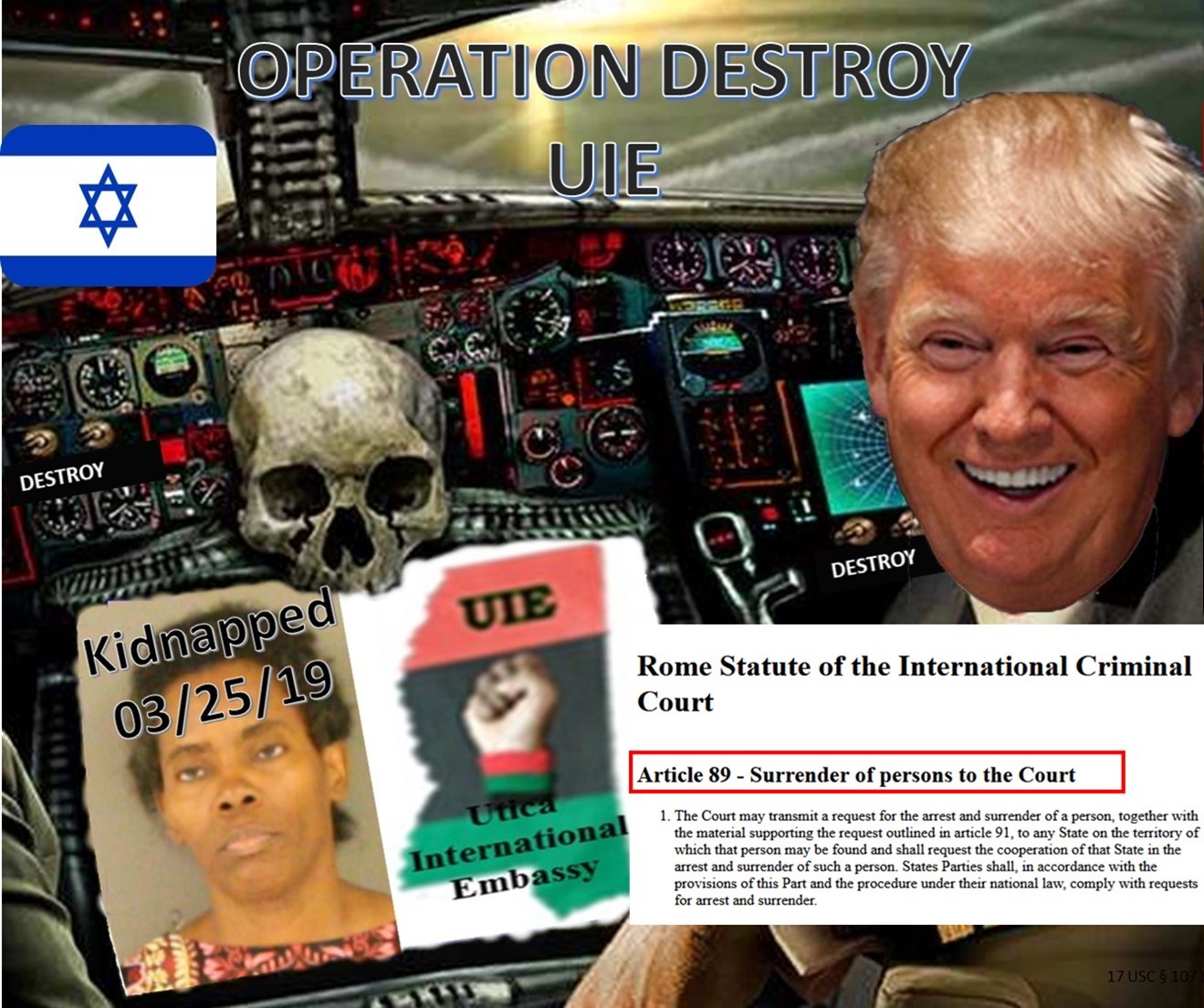 USA Operation Destroy UIE Prime Minister Vogel Denise Newsome